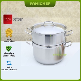 Bộ nồi xửng 3 đáy nắp inox Fivestar ST283D 28cm