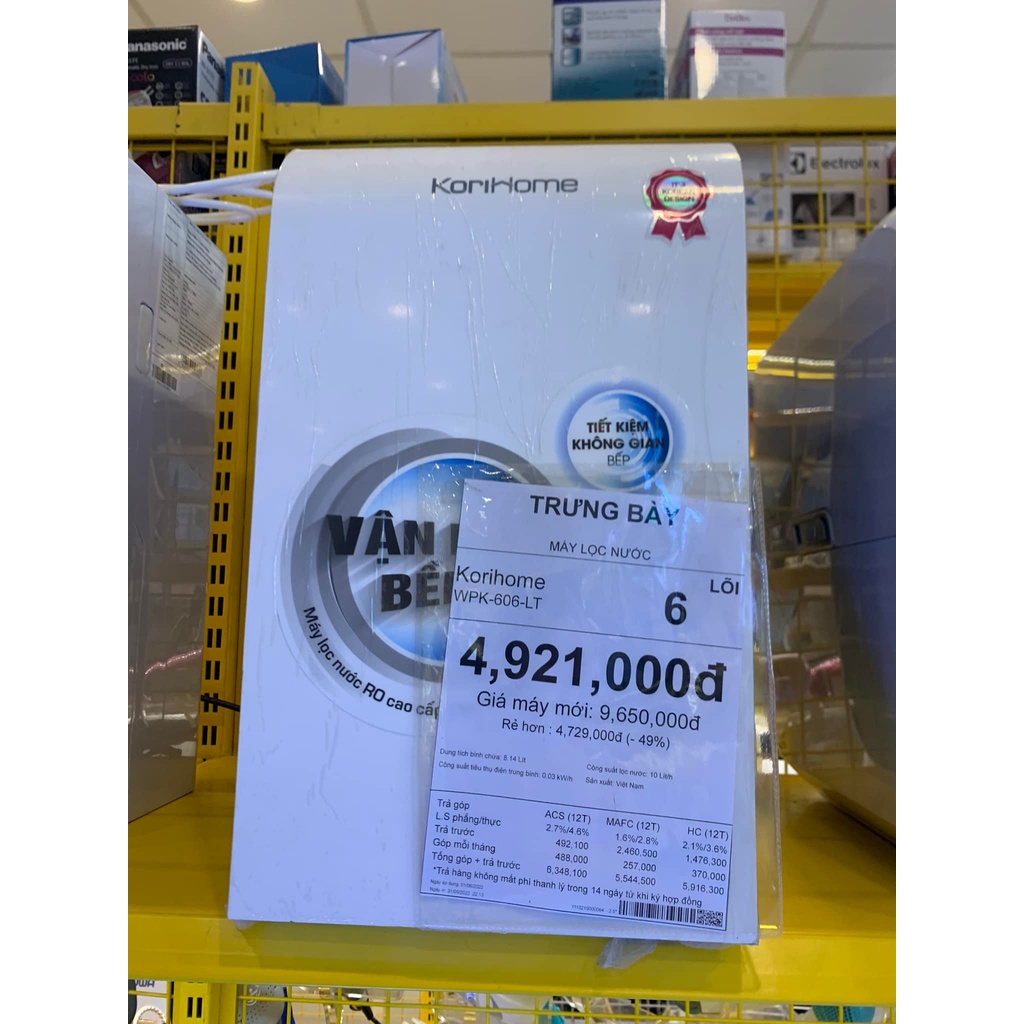 Máy lọc nước RO Korihome WPK-606-LT 6 lõi- Điện máy Sunmy- Bảo hành chính hãng