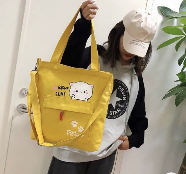 TOTE ĐEO 2 kiểu - Brown cony- TT11