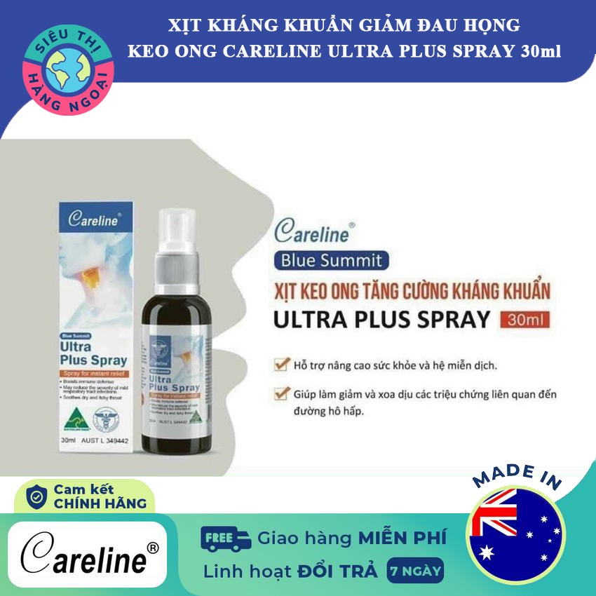 Xịt keo ong Careline Ultra Plus Spray 30ml