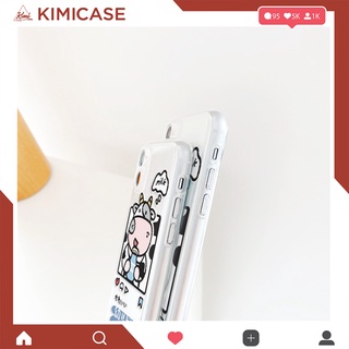 Ốp lưng Samsung S8 S8+ S9 S9+ Note 8 Note 9 Note 10 Note 10+ 10 pro Note 10 lite Note 20 Note 20ultra dẻo vuông Girl Cow