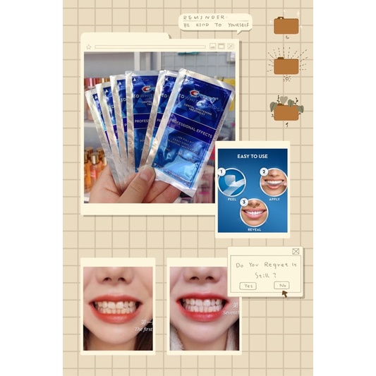 Miếng dán trắng răng Crest 3D Whitening