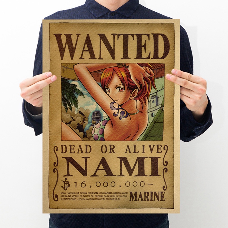 Tấm Áp Phích Treo Tường Trang Trí In Hình Nhân Vật Anime One Piece