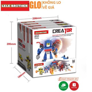 Bộ lắp ráp chiến binh robots transformers lele brother 8519 glomart