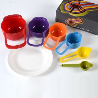 Bộ cup thìa đong 6 màu (6 cái)