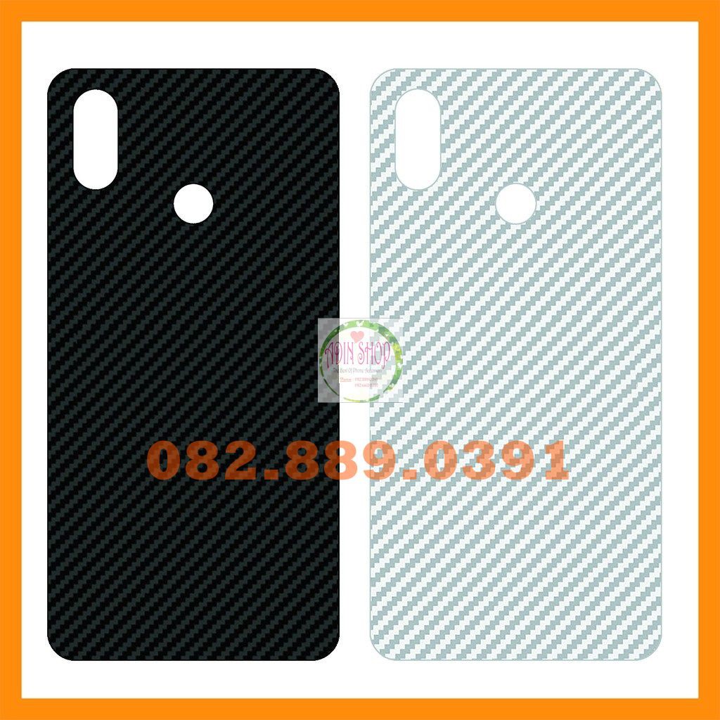 Miếng dán mặt lưng skin carbon Xiaomi Mi Mix 2S trong, đen