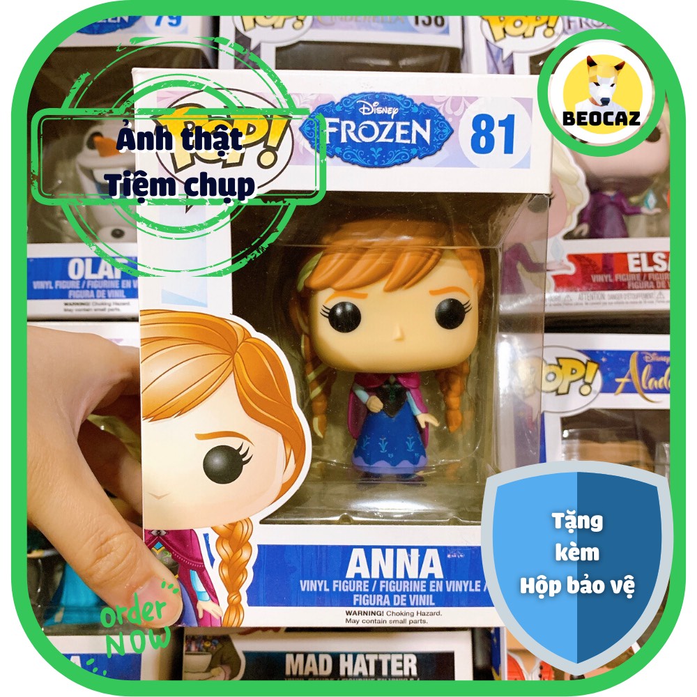 [Hỏa Tốc] [Tặng Hộp Bảo Vệ] [Chính hãng] Mô hình Funko Pop Anna em gái công chúa tuyết Elsa của Disney Frozen No.81