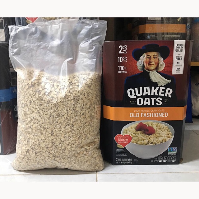 Yến mạch thùng Quaker Oats Mỹ 4.52kg (old fashioned)