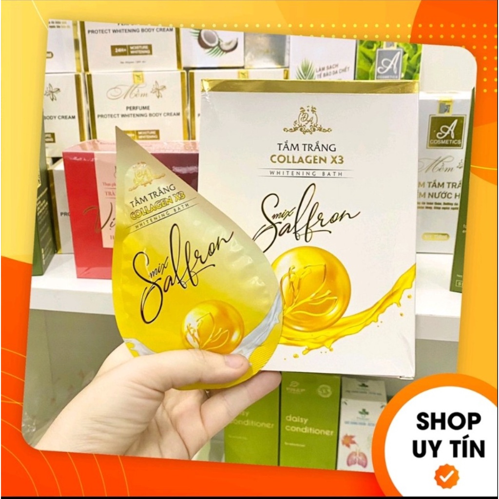 [chính hãng] Tắm trắng Mix Saffron Collagen X3 Luxury - Tắm trắng X3 Mỹ Phẩm Đông Anh