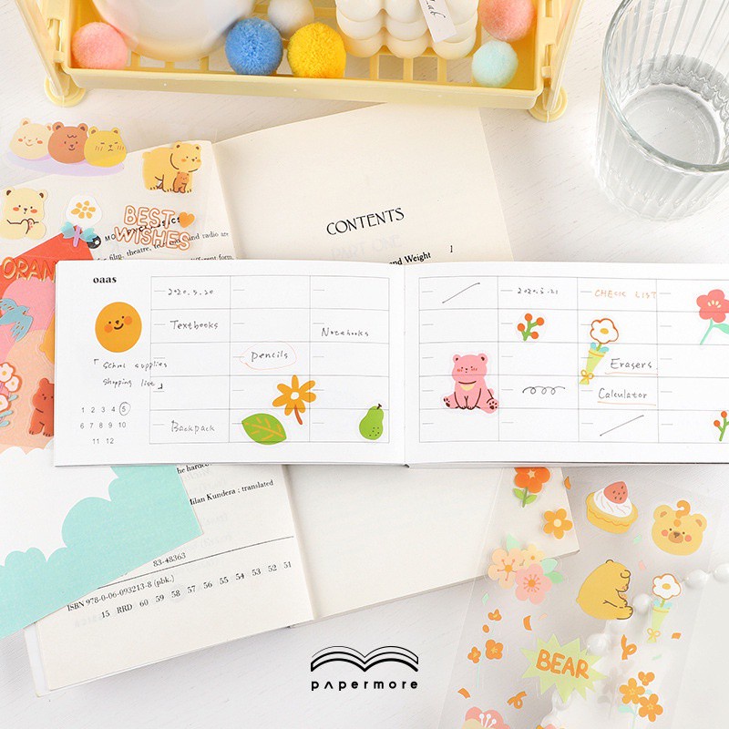 Nhãn dán trang trí hình hoạt hình đáng yêu