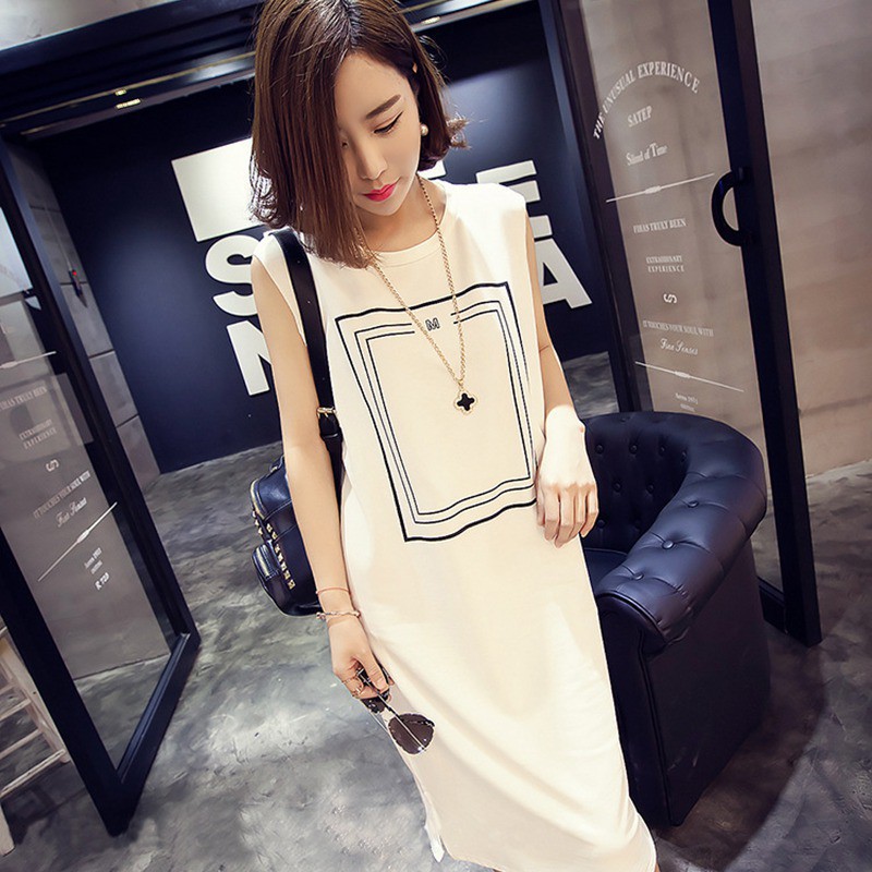 Đầm thun cộc tay form suông rộng thời trang cho nữ | BigBuy360 - bigbuy360.vn