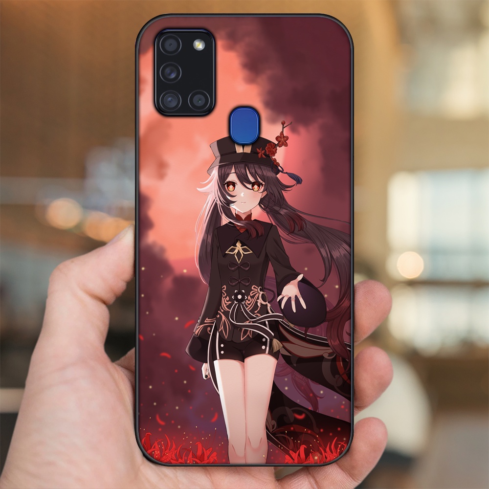 Ốp lưng Samsung A21S viền đen in hình Hutao Genshin Impact