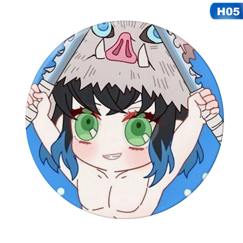 flowersqueen Ghim Cài Áo Kim Loại Nhiều Lớp In Hình Nhân Vật Anime