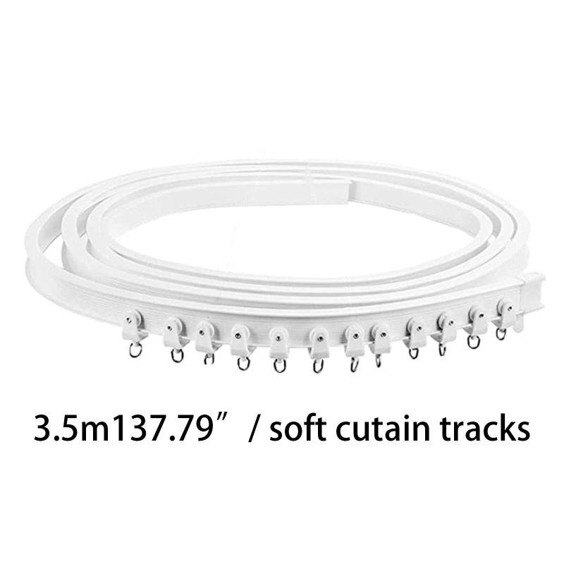 Bộ Thanh Treo Rèm Cửa Sổ Dạng Cong Linh Hoạt 3.5m