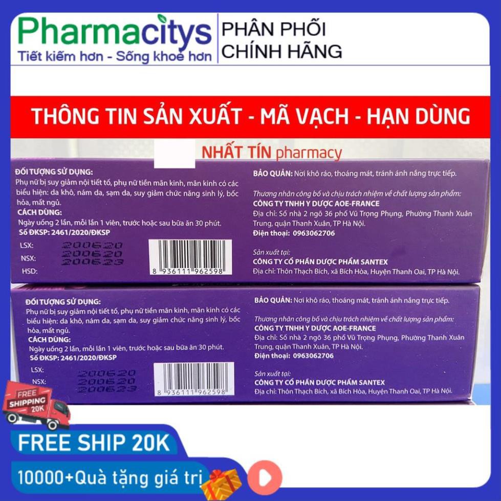 Viên uống tăng nội tiết tố nữ, giảm nám sạm da, ổn định vòng kinh, tăng sinh lý nữ Sâm Ngọc Nữ - Vỉ 30 viên