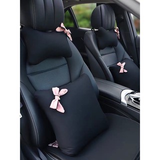 Gối Tựa Cổ Gắn Nơ Xinh Xắn Phụ Kiện Trang Trí Oto Cao Cấp
