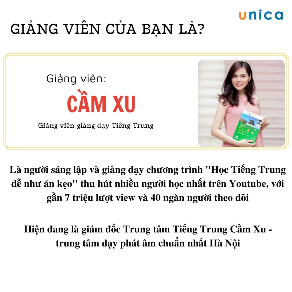 Toàn Quốc- [Evoucher] Khóa Học Tiếng Trung Cơ Bản 2 , Gv Cầm Xu Unica.Vn |  Shopee Việt Nam