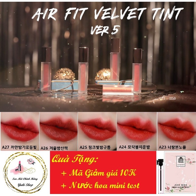 Son Black Rouge 🌸 Freeship 🌸 Giảm 10K Khi Nhập [SONBR10KA] black rouge ver 5 air fit #A23, #A24, #A25, #A26, #A27