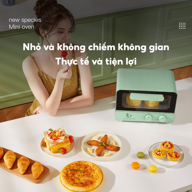 Lò nướng điện mini HAN RIVER đa năng - Hàng chính hãng
