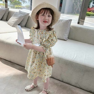 Váy hoa nhí tay bồng dành cho bé