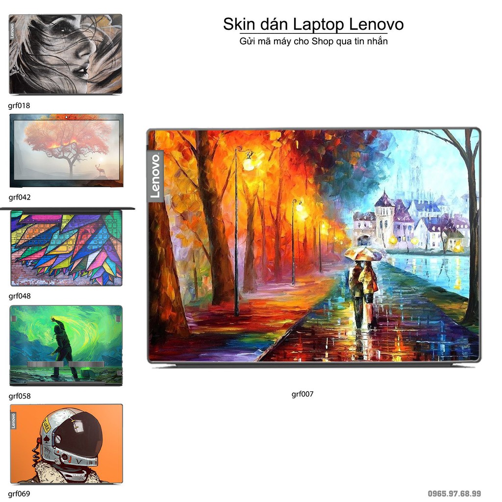 Skin dán Laptop Lenovo in hình nghệ thuật graffiti (inbox mã máy cho Shop)