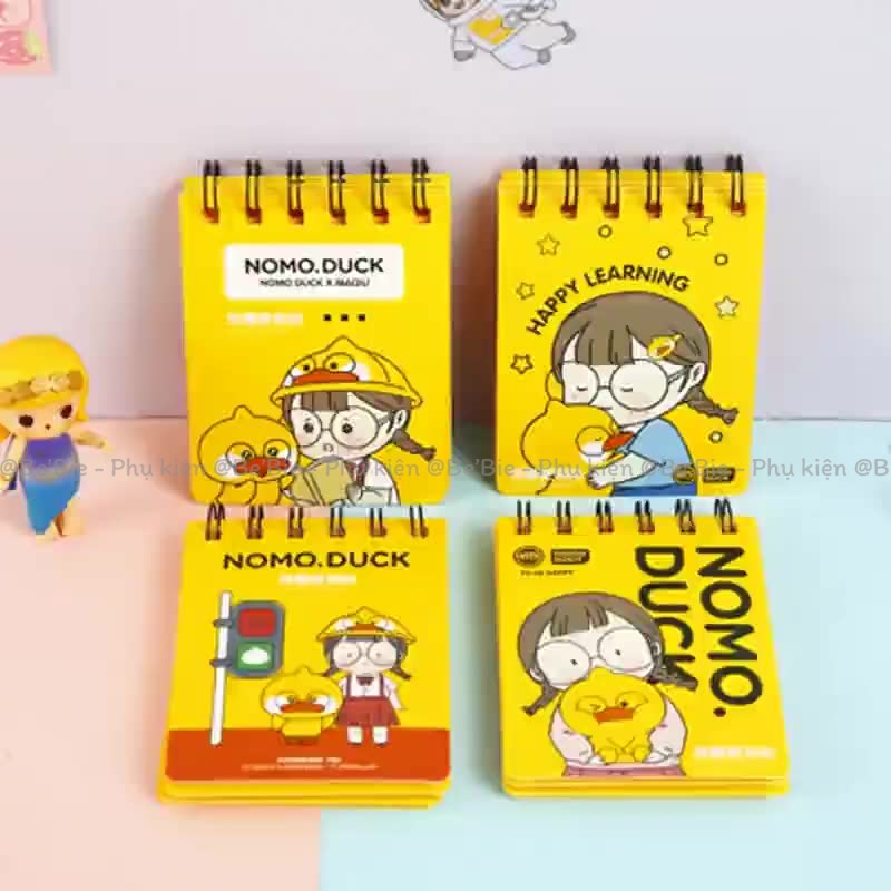 Giấy note dạng sổ lò xo in hình vịt vàng dễ thương Nomo Duck BeBie - BP533