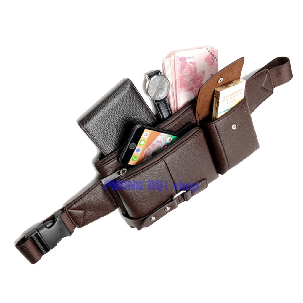Túi Nam Đeo Chéo Chất Da Thật Dáng Thể Thao Tiện Lợi Đeo Hông Túi Bao Tử Túi Chéo Nam Da Túi Da Nam Túi Nam [Free | BigBuy360 - bigbuy360.vn