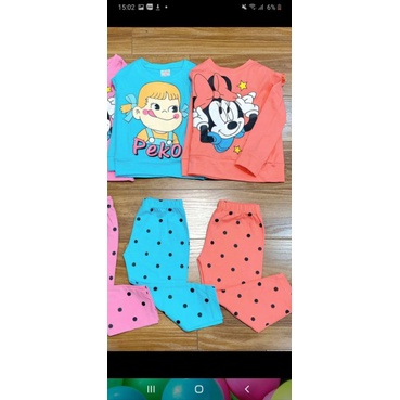Bộ dài tay bé gái mickey