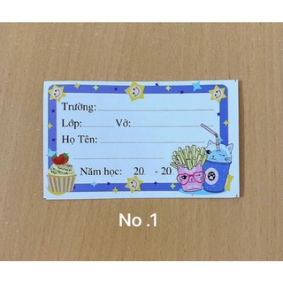 1 túi 10 nhãn vở dành cho học sinh