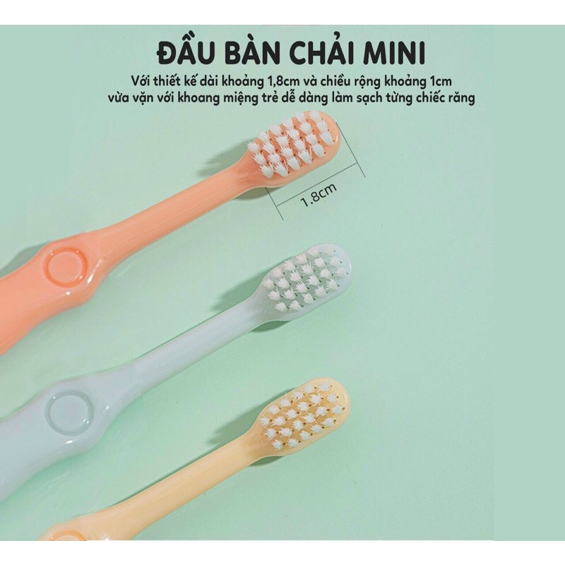 Bàn chải đánh răng siêu mềm hoạ tiết dễ thương giúp bé tự lập đánh răng vệ sinh cá nhân