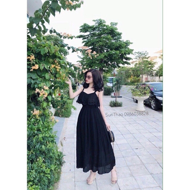 Đầm maxi voan viền ren bao đẹp + Ảnh thật | BigBuy360 - bigbuy360.vn