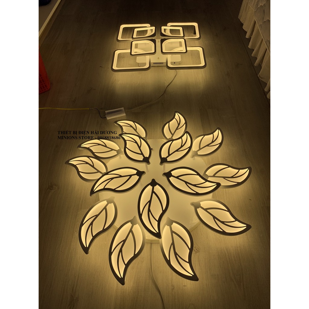Đèn led ốp trần hình 15 lá NT026 - Decor Trang Trí - 3 chế độ ánh sáng - Có Điều Khiển Từ Xa - Có Video