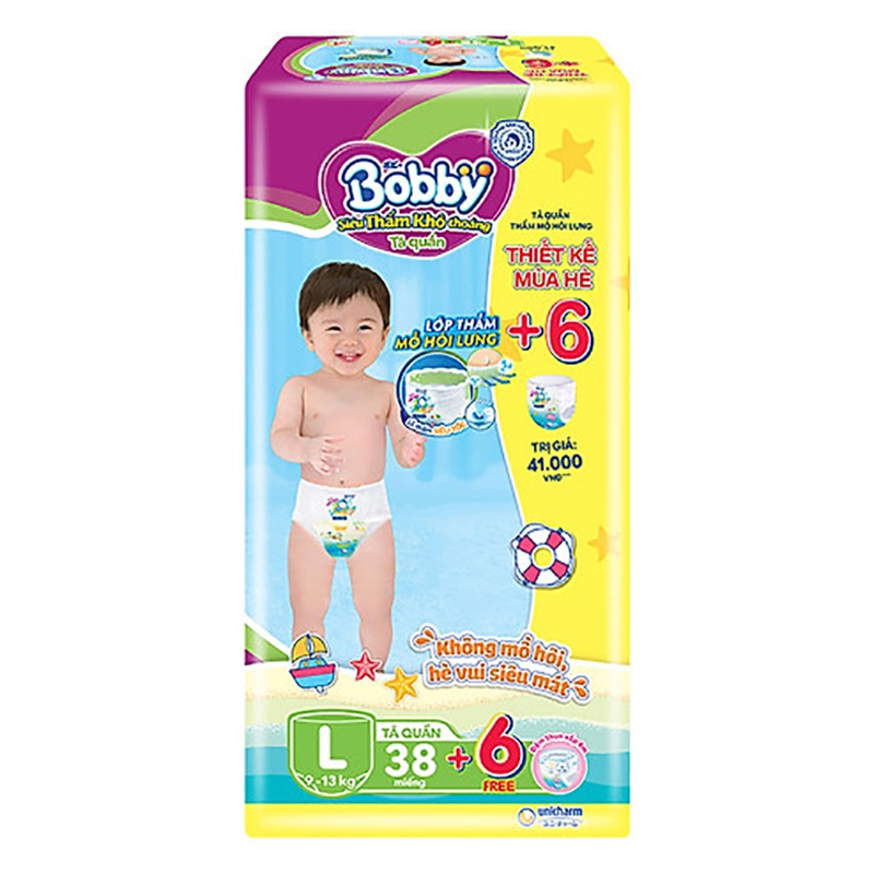 Tã-Bỉm quần Bobby size L36, L36+6-mới 42 miếng