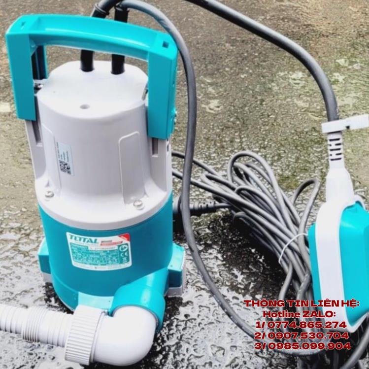 Máy bơm chìm nước sạch dùng điện 220V công suất 400W total TWP64001 - Omais 370W Vỏ Kim Loại Gang - Bơm  Thả Chìm Ngập