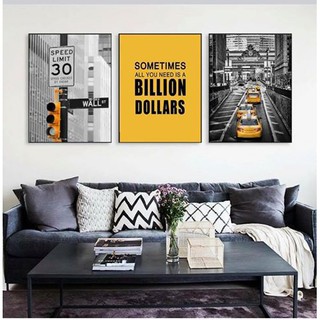 Bộ 3 tranh canvas treo tường quotes hiện đại cực chất