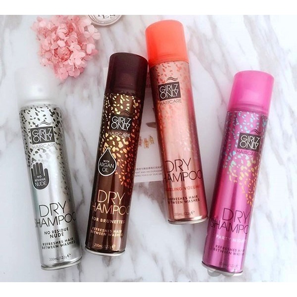 Dầu Gội Khô Girlz Only Dry Shampoo 200ml (Party Nights/ Dawn Til Dusk/ Dazzling Volume/ No Residue Nude)