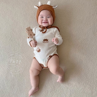 Áo Liền Quần Hình Chú Bò Sữa Đáng Yêu Cho Bé