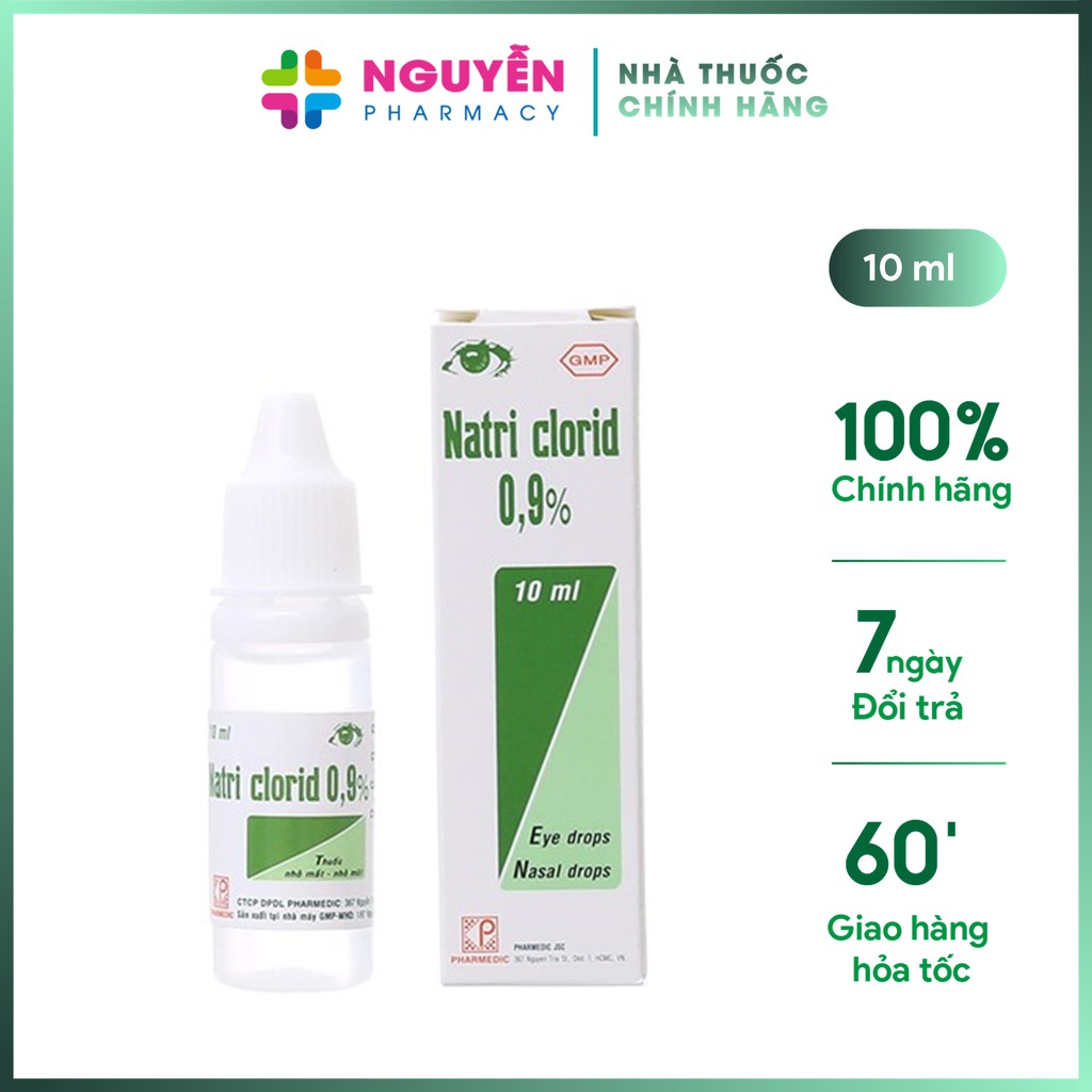 Nước muối sinh lý NaCl 0.9% Pharmedic