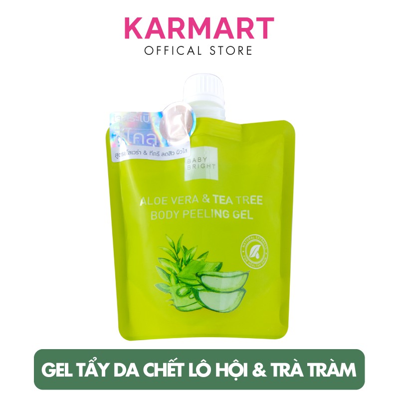 Gel tẩy da chết toàn thân lô hội và trà tràm Baby Bright Aloe Vera And Tea Tree Body Peeling Gel 200ml | BigBuy360 - bigbuy360.vn