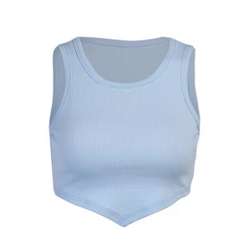 Áo ba lỗ croptop nữ  dáng áo 3 lỗ vạt nhọn ôm chất liệu thun cotton 100% co dãn mạnh.