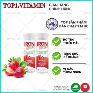 Viên Kẹo Sắt Iron Melts 50 Viên, Kẹo Sắt Ngậm - Xuất xứ Úc