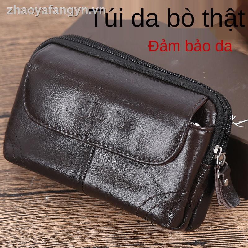 Túi da bò đeo thắt lưng đựng điện thoại tiện dụng cho nam
