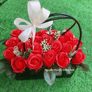 Giỏ hoa sáp thơm vĩnh cửu