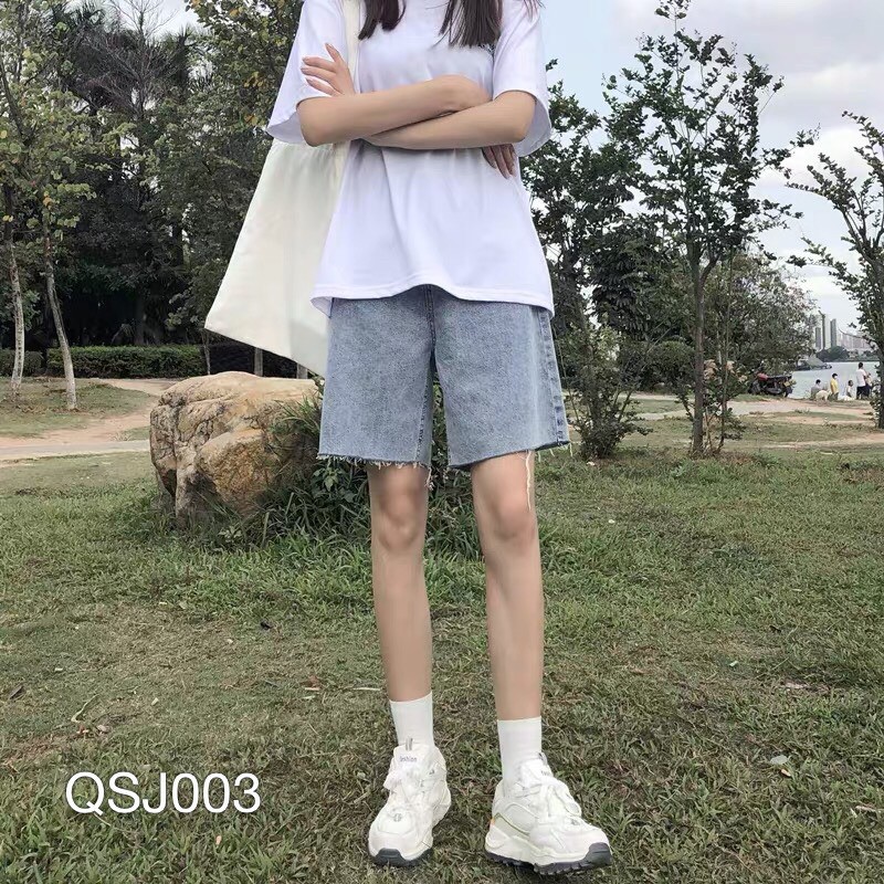 Quần short jean nữ VN CLO xanh bạc - QSJ003