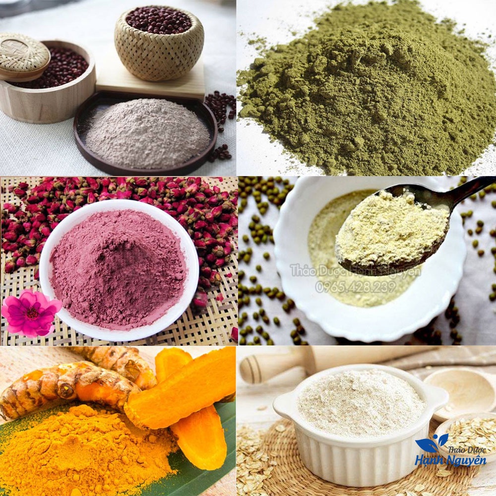 Combo 10 loại bột cho da khô nguyên chất (Dưỡng da, cấp ẩm, bổ sung vitamin, chống lão hóa) - Thảo Dược Hạnh Nguyên