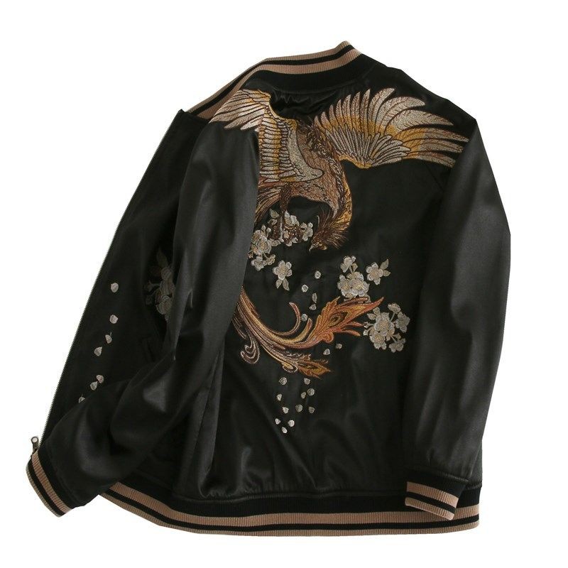 BOMBER JACKET SUKAJAN JAPAN WITH PHOENIX EMBROIDERY