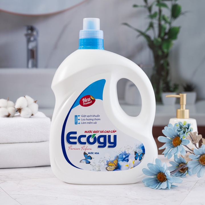 Nước giặt xả sinh học cao cấp 6 in 1 Ecogy 3,8kg hương thơm mát - đánh bay mọi vết bẩn