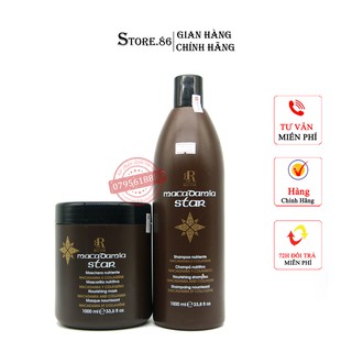 Combo DẦU GỘI PHỤC HỒI & TÁI TẠO TÓC MACADAMIA COLLAGEN STAR SIZEZ: 350ML - 1000ML