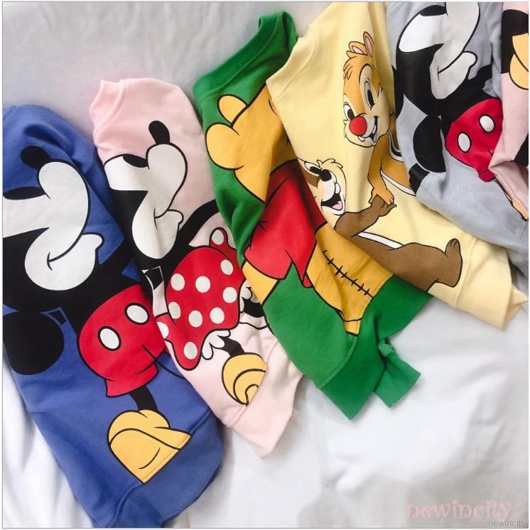 Áo thun tay dài hoạ tiết hoạt hình phong cách Hàn Quốc cho bé