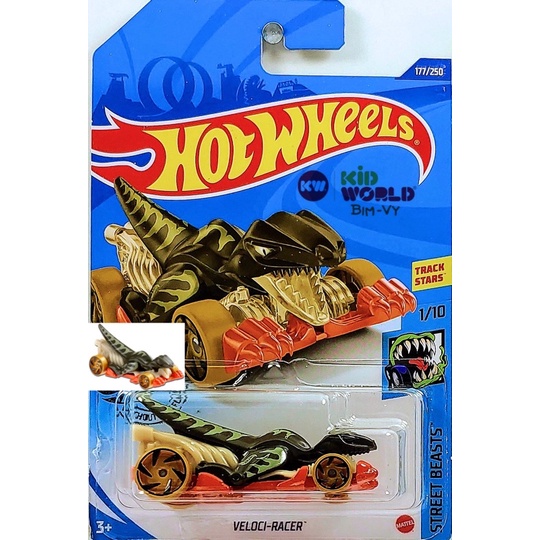 Xe mô hình Hot Wheels basic Khủng long Veloci-Racer GHF04, 40K.